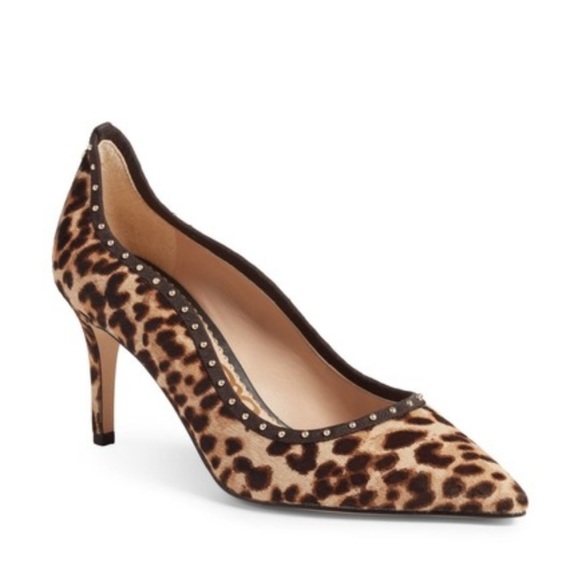 SAM EDELMAN TIANA LEOPARD PRINT FUR HEELS SZ 6 EUC $140 - Picture 1 of 15